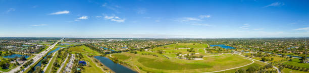 istock Aerial panorama Vista View Park Davie FL 1455059202