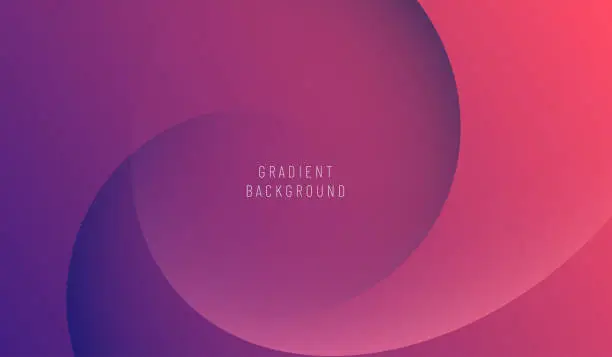 Vector illustration of Soft gradient from purple to red circle shape background