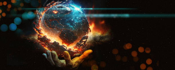 istock Hand showing Communication technology for internet business. Global world network and telecommunication on earth cryptocurrency and blockchain and IoT. 1455062410