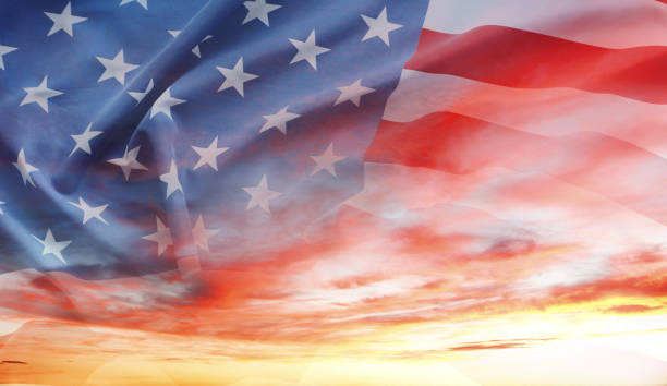 istock America flag and sky 1455064846