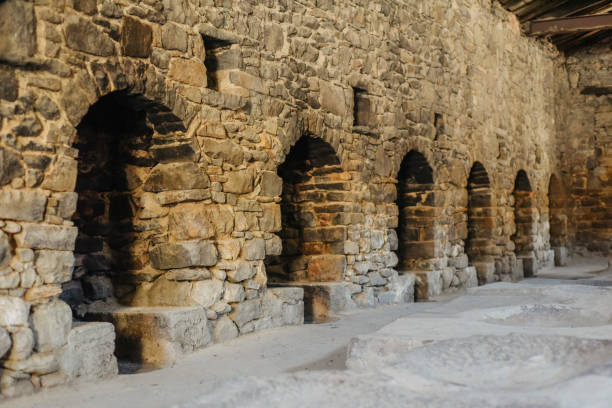 istock Old stone buildings and abandoned village 1455065082