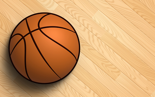 Basketball tournament wood floor background.