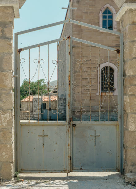 istock Old stone buildings and abandoned village 1455065358