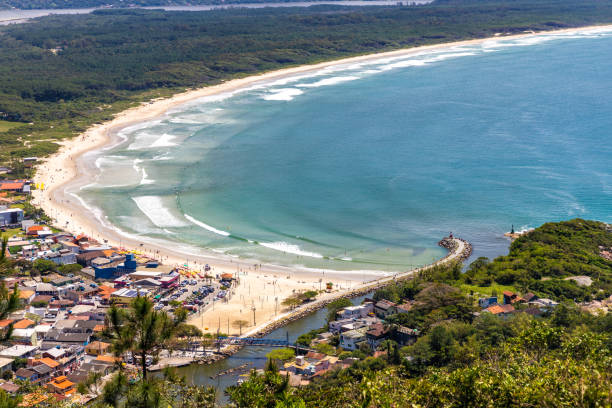 istock Aerial view of Barra da Lagoa beach 1455072522