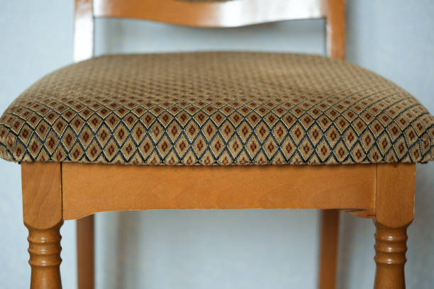 istock Chair with upholstered checkered seat 1455072741
