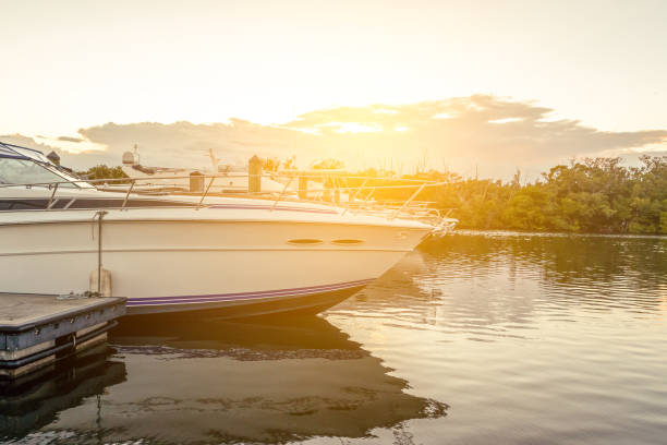 istock Luxury boats on a harbor in Miami 1455075946