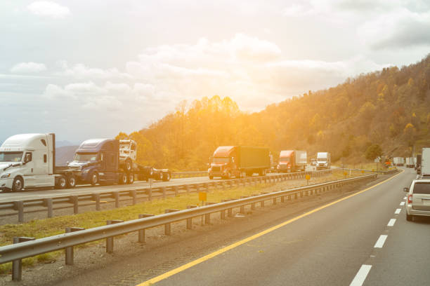 istock Highway road in mountains. American interstate 1455076788