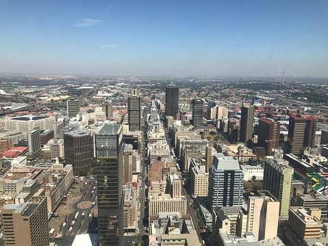 View over the centre of the city of Johannesburg, South Africa