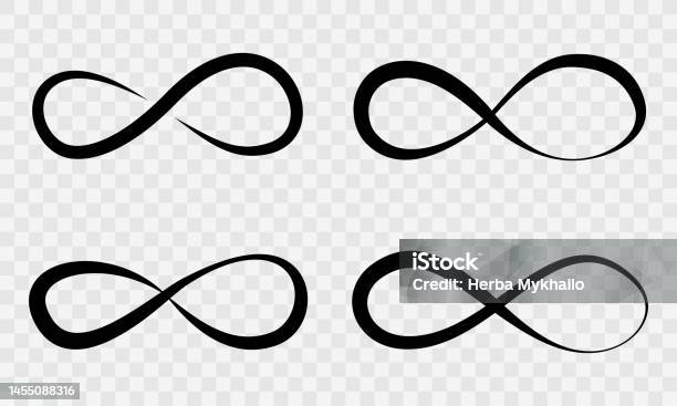 Set Of Hand Drawn Infinity Symbol On Transparent Background Black Infinity  Icon Stock Illustration - Download Image Now - iStock