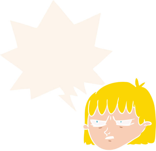 istock cartoon angry woman with speech bubble in retro style 1455090882