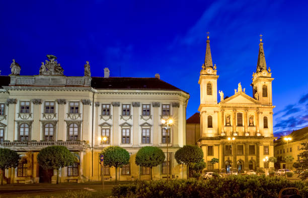 istock Downtown Szombathely Hungary Night 1455091021