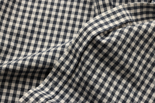 Black and White Gingham Tablecloth Pattern