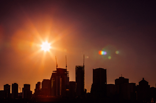 Montreal skyline at sunset time. Canada