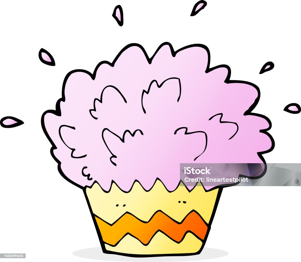 Exploding Cake Comic Cartoon Exploding Cupcake Stock Illustration - Download Image Now - Art ...