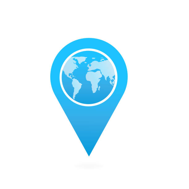 Location is planet earth. Vector illustration Location is planet earth. Vector illustration Europa stock illustrations