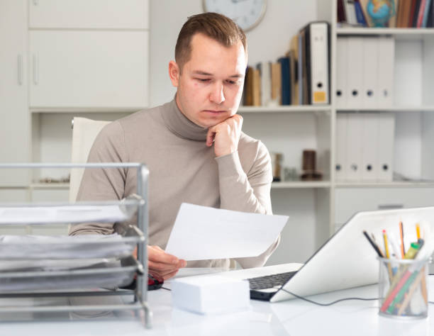 istock Portrait of contemplative man manager 1455097316