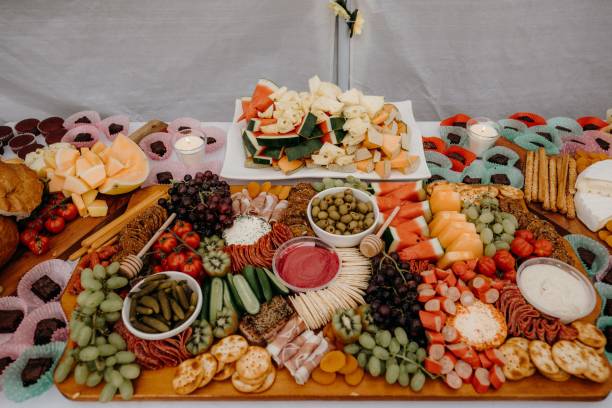 istock Close-up shot of a buffet table with different snacks 1455099560