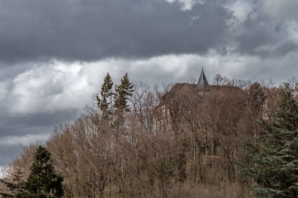 istock Lonesome house stands on a mountain 1455110194