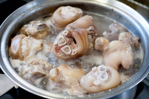 Pork Knuckles boiled in a hot pot