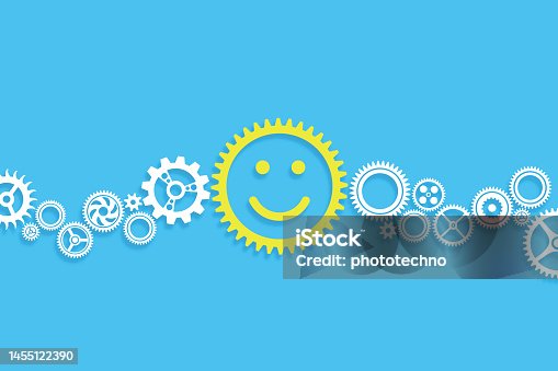 istock Happy Solution Concepts on Blue Background 1455122390