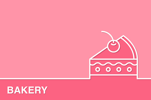 Bakery Concepts with Cupcake on Pink Background