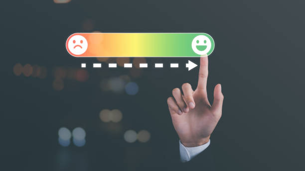 istock customer service and satisfaction concept,Businessman hand touching virtual screen on happy smiley face icon to give service satisfaction ,very impressive score,Evaluation and Audit 1455128362