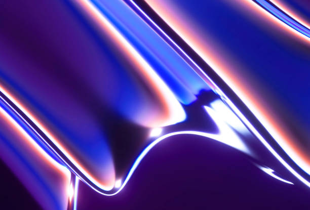 istock 3d rendering Curve Dynamic Fluid Liquid Wallpaper. Light Pastel Cold Color Colorful Swirl Gradient Mesh. Bright Pink Vivid Vibrant Smooth Surface. Blurred Water Multicolor Neon Sky Gradient Background 1455130611