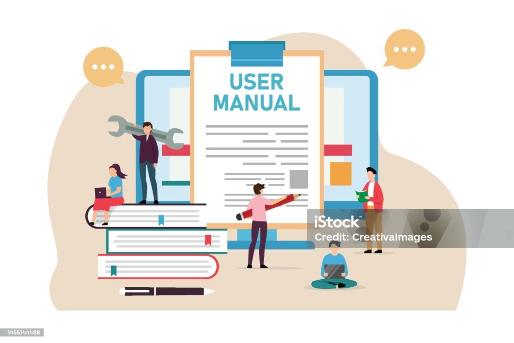 Instructions Document 2d Vector Stock Illustration - Download Image Now ...