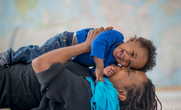 istock Mother and Son Laying Down 1455147063