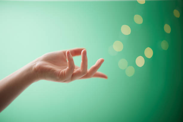 Intention expressed only by hand gestures.