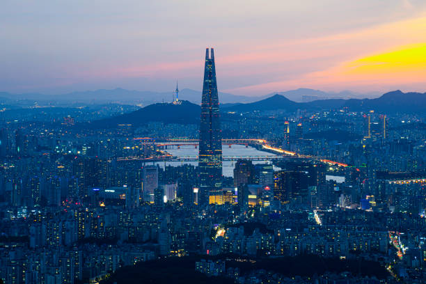 istock Apartment Landscape in Seoul, Korea 1455156147