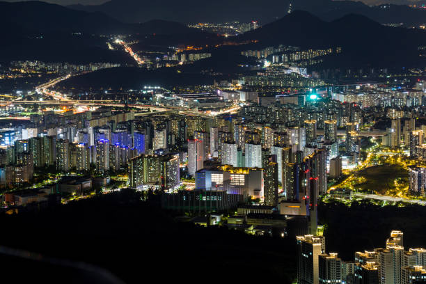 istock Apartment Landscape in Seoul, Korea 1455156157