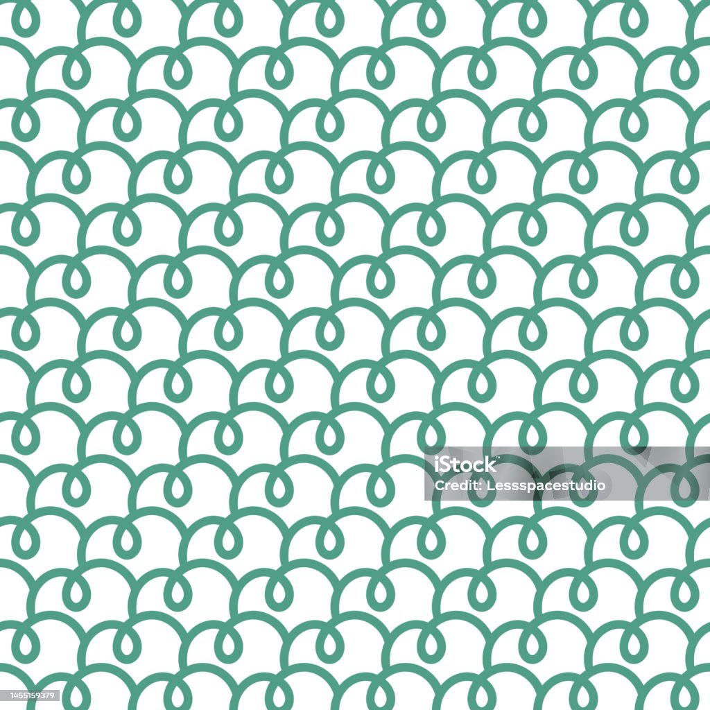 Vector Illustration Green Line Pattern On White Background Abstract ...