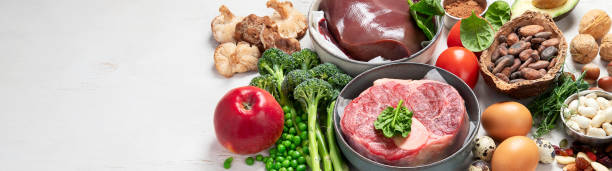 istock Iron rich foods. Healthy eating concept. 1455160799