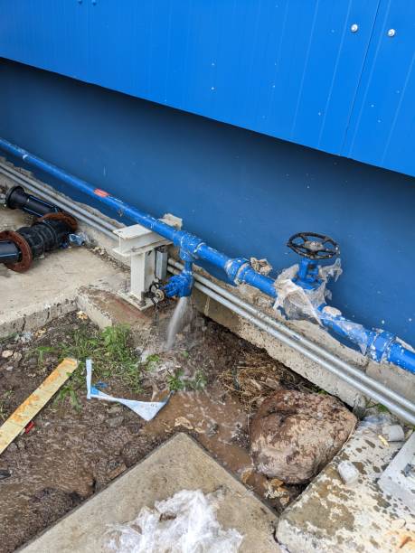 istock Power plant project activity for water treatment plant and checking equipment. 1455162102