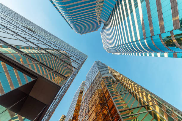 istock Exterior of modern architecture. Building abstract background 1455168694