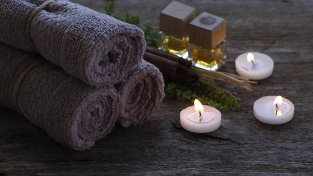 istock Spa accessories,Beautiful composition of spa , spa relax concept, herbs for massage, beautiful sap set on wood table,For marketing products 1455169558