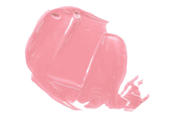 istock Shiny pink brush isolated on white background. Pastel colors. 1455169911