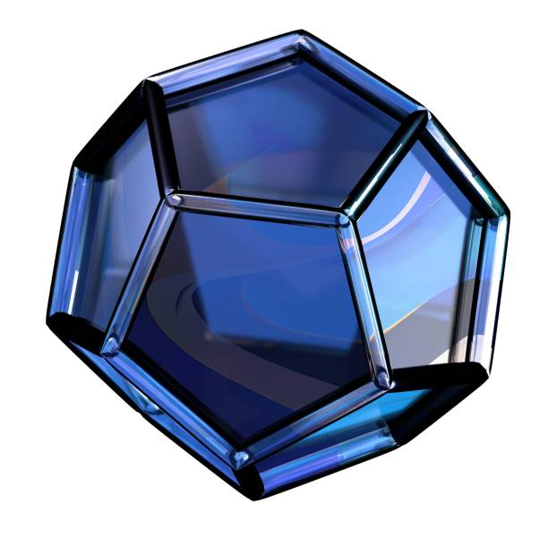 istock Blue Hexagonal glassy geometry with clear borderline Abstract, dramatic, passionate, luxurious and exclusive isolated 3D rendering graphic design elemental background material 1455179069