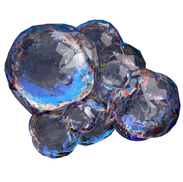 istock blue glassy fused meta ball sphere geometry abstract dramatic passionate luxury luxury isolated 3D rendering graphic design elemental background material 1455179180