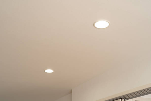 istock Two down lights in the living room. 1455179992