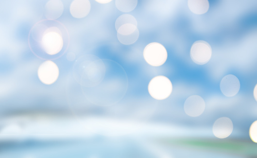 Defocused sky with beautiful bokeh. Abstract natural background.