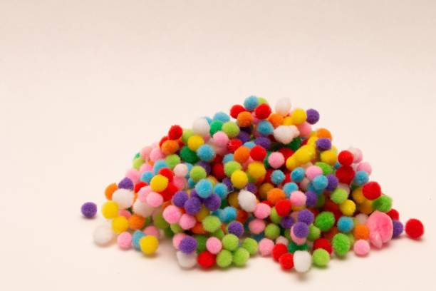 istock Pile of fluffy balls in rainbow colours 1455197763
