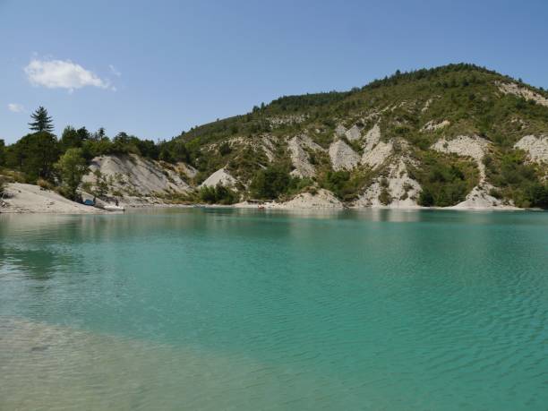 istock Beautiful view of the Verdon river under high tree covered mountains 1455200972