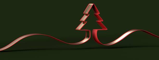istock Panoramic illustration of a Christmas tree - Holidays concept 1455201058