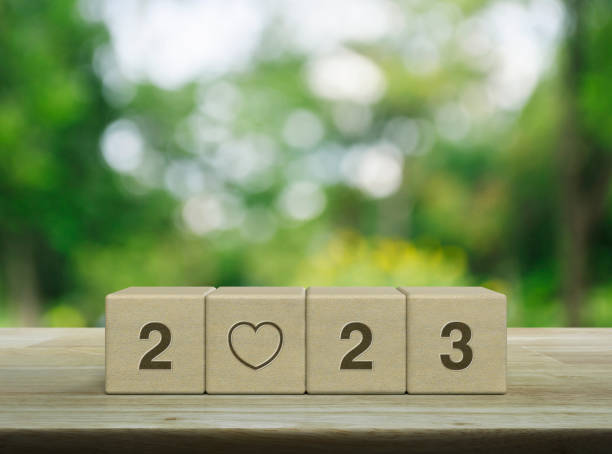 istock Happy new year 2023 and Valentines day concept 1455203317