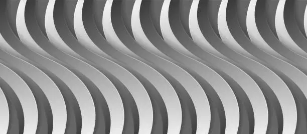 Vector illustration of Grey abstract waves corporate minimal background
