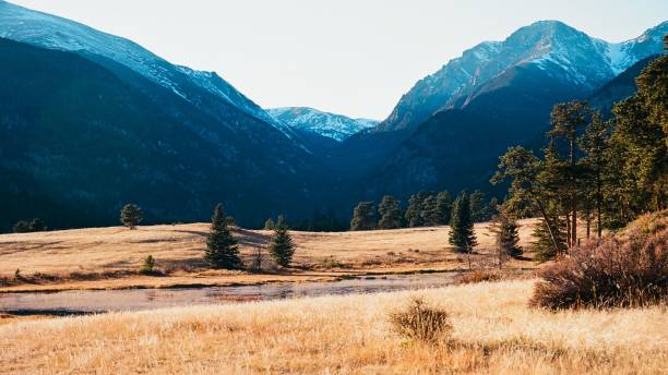 istock Panoramic shot of field agaisnt mountains 1455208802