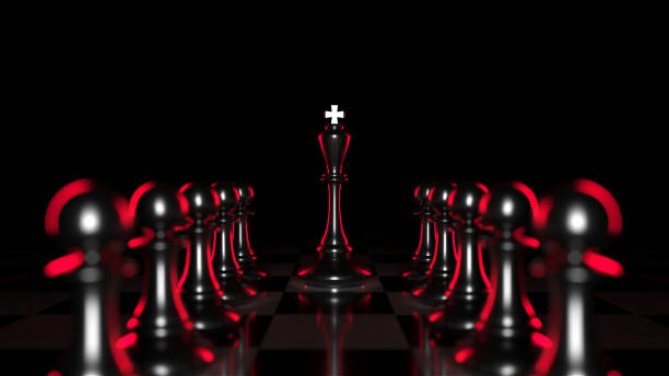 istock Chess king. Leader success concept. Business leader concept 1455209875