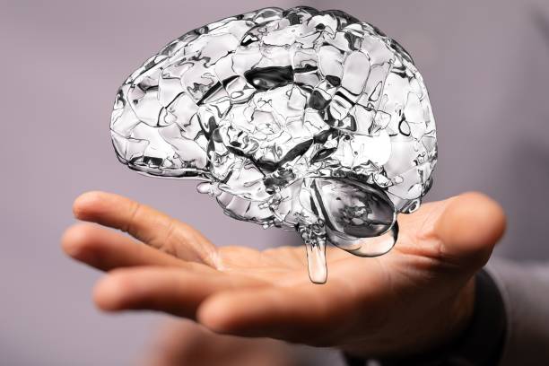 istock Hologram of a 3D rendered brain symbol with a person behind explaining artificial intelligent topics 1455210618
